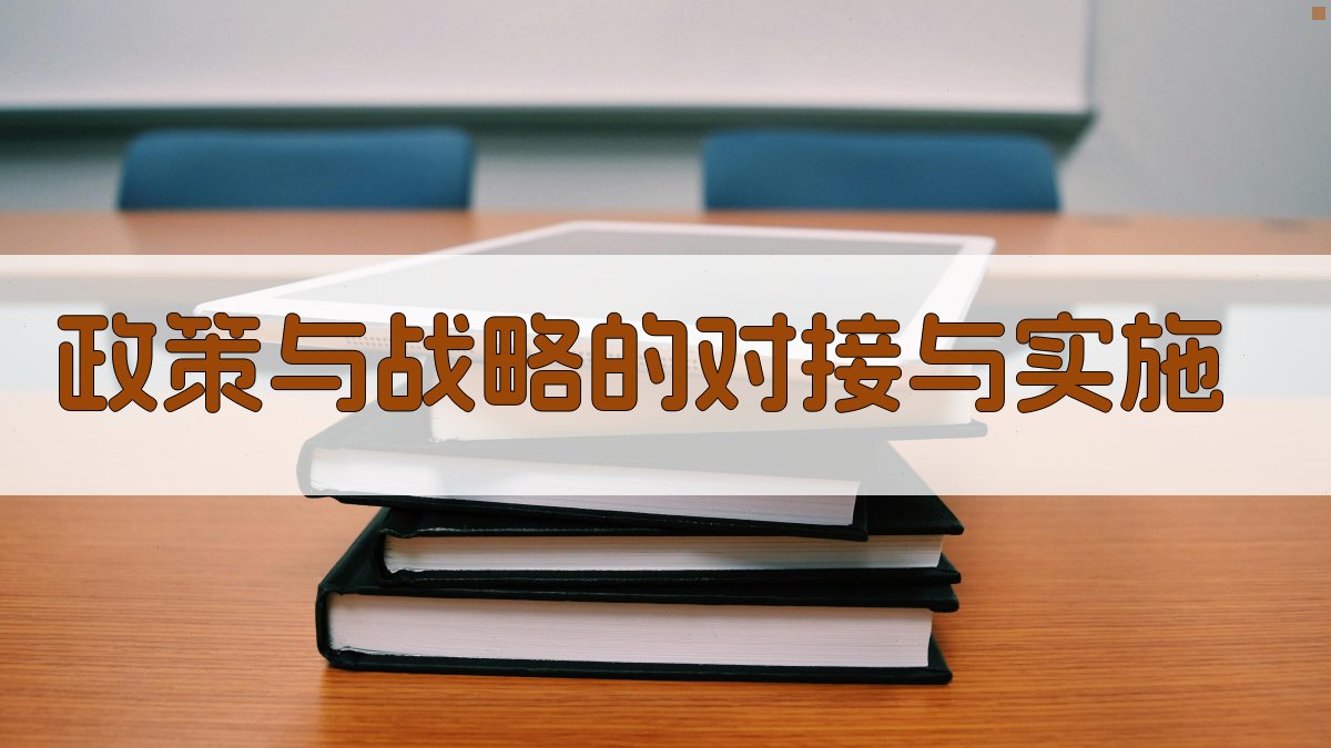 政策与战略的对接与实施 图2