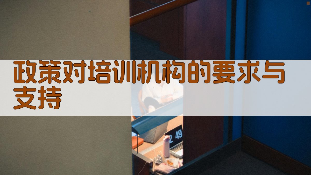 政策对培训机构的要求与支持 图3
