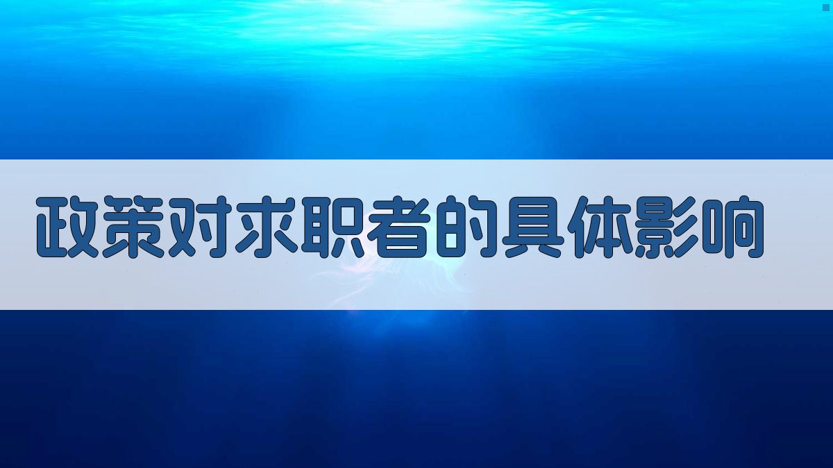 政策对求职者的具体影响 图1