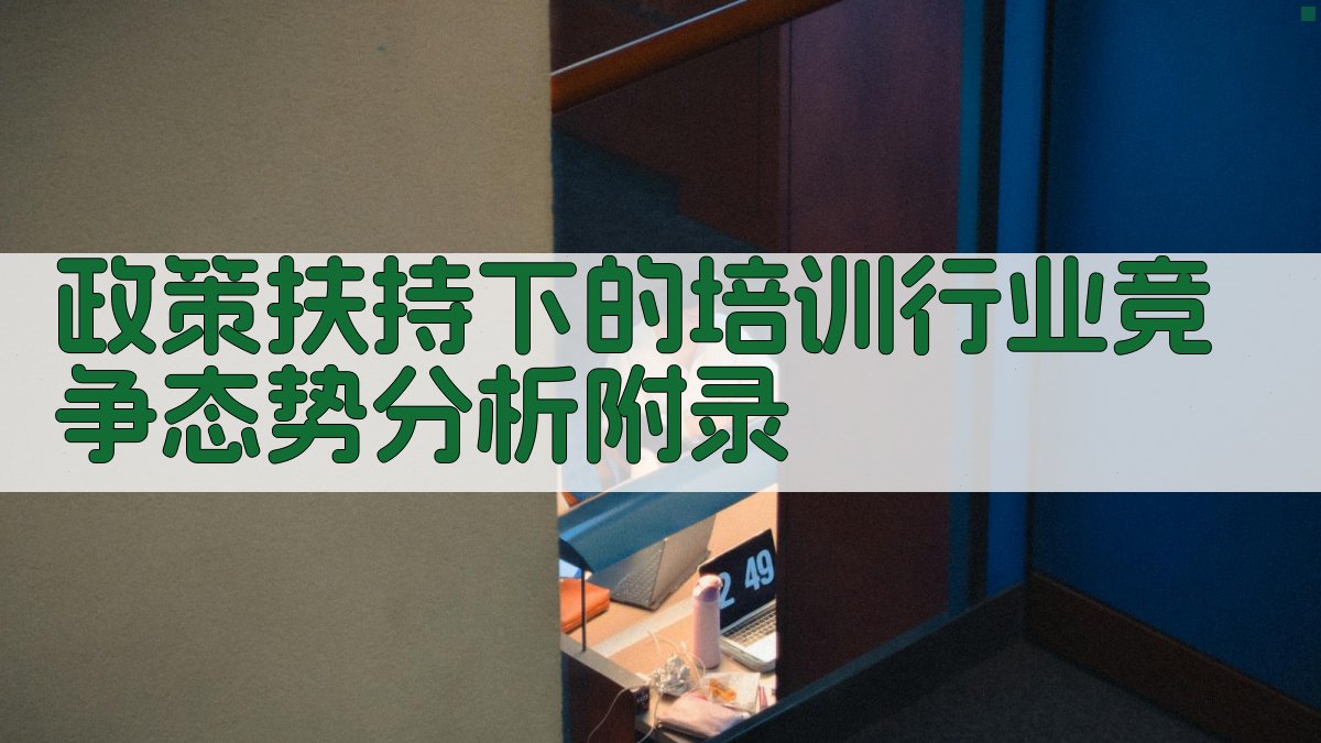 政策扶持下的培训行业竞争态势分析 · 附录 图3