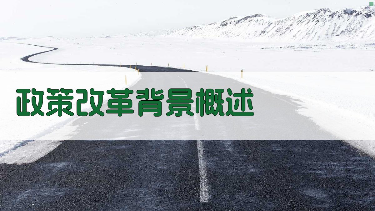 政策改革背景概述 图1