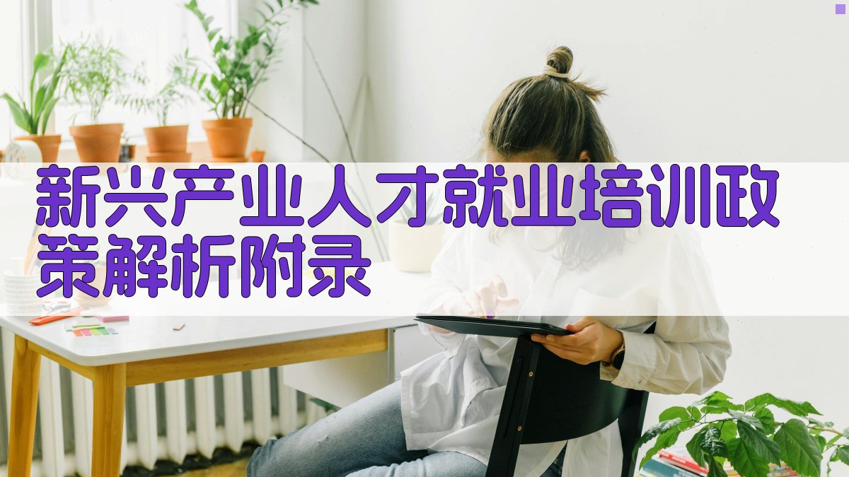 新兴产业人才就业培训政策解析 · 附录 图4