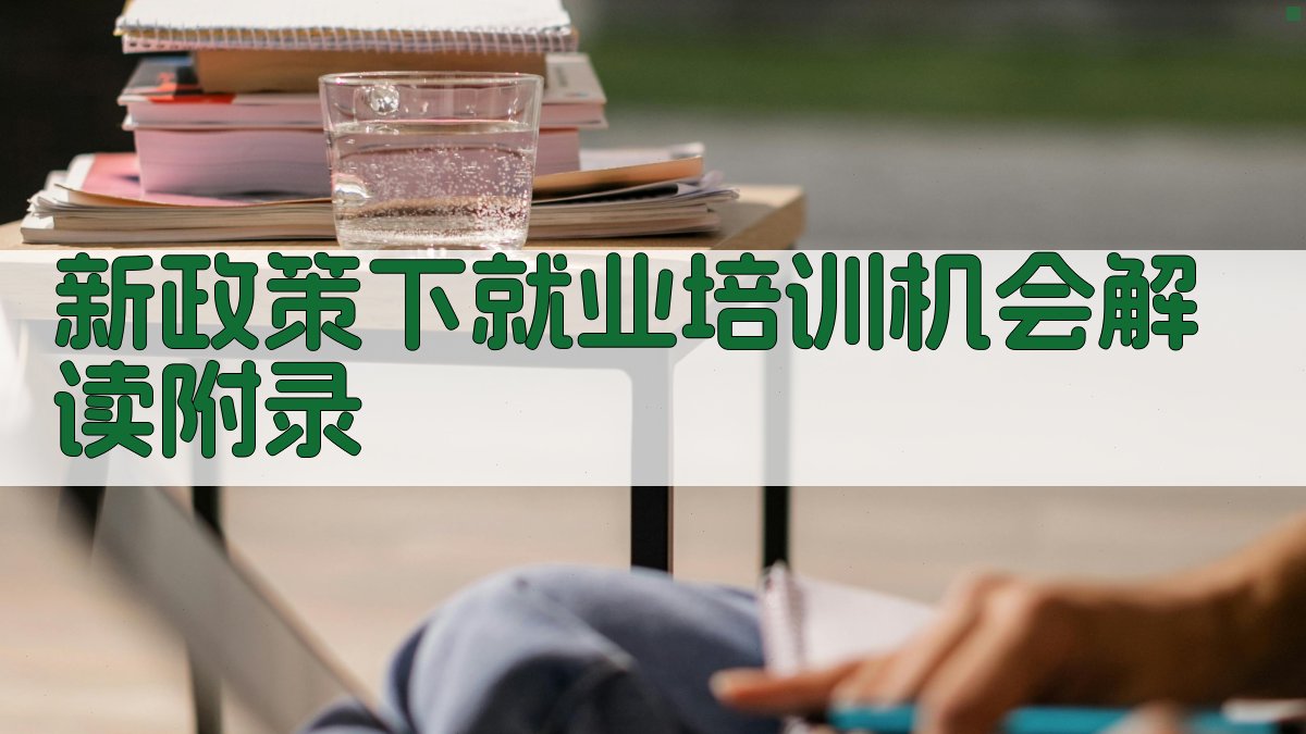 新政策下就业培训机会解读 · 附录 图2