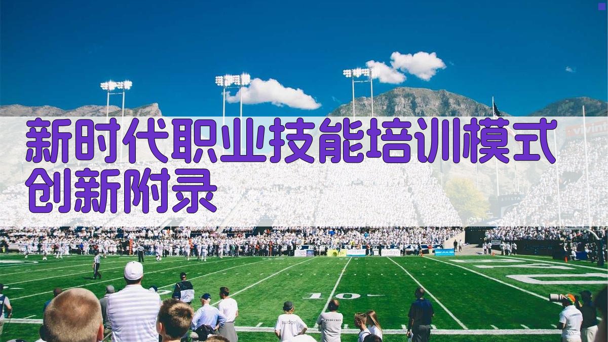 新时代职业技能培训模式创新 · 附录 图1
