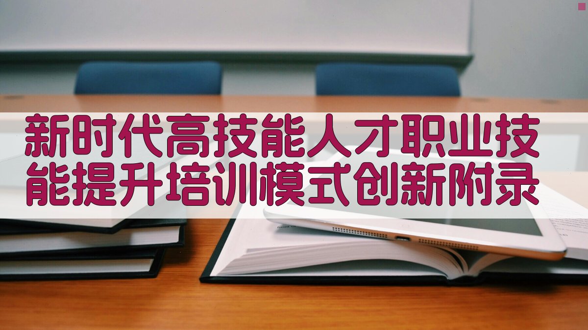 新时代高技能人才职业技能提升培训模式创新 · 附录 图4
