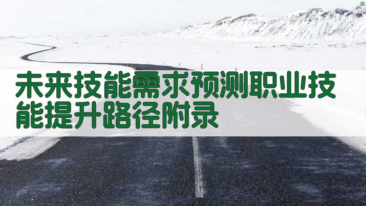 未来技能需求预测职业技能提升路径 · 附录 图5