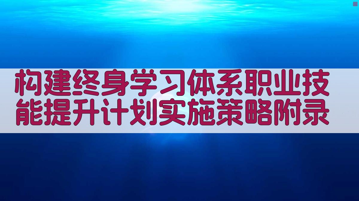 构建终身学习体系职业技能提升计划实施策略 · 附录 图4