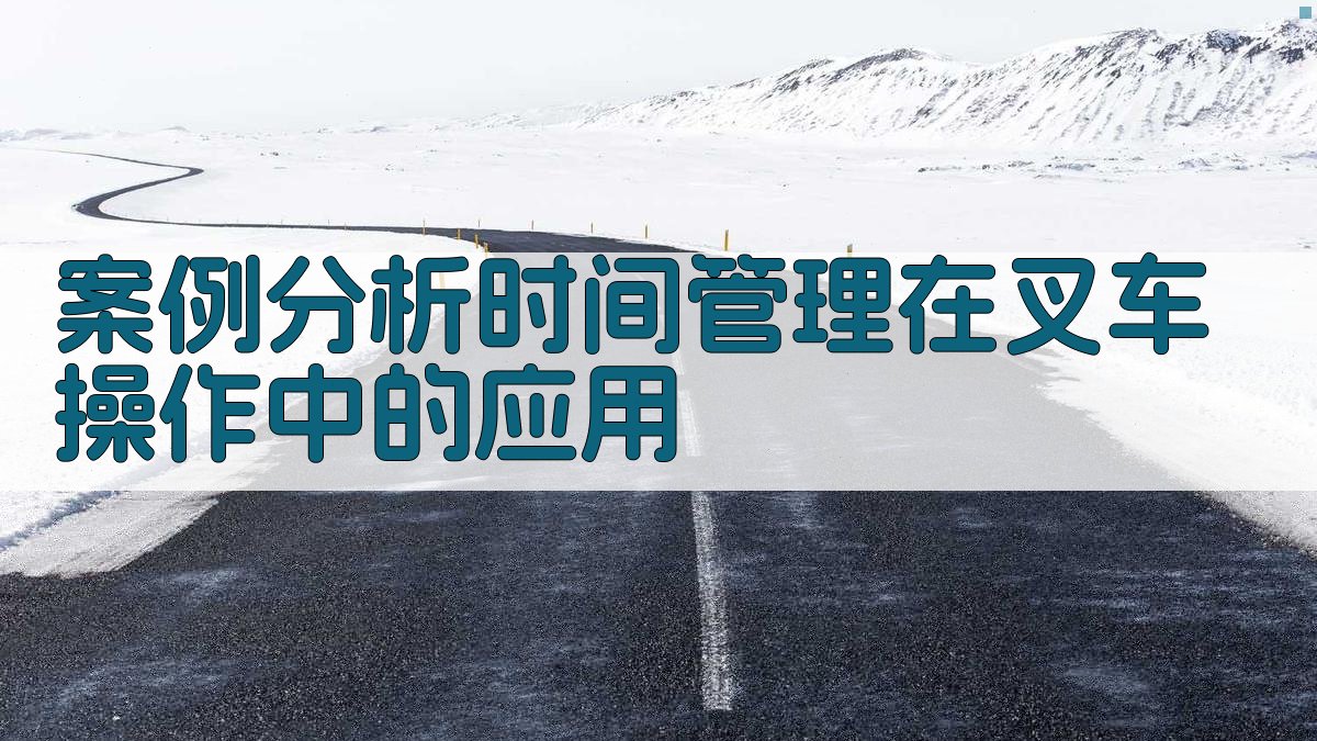 案例分析时间管理在叉车操作中的应用 图3
