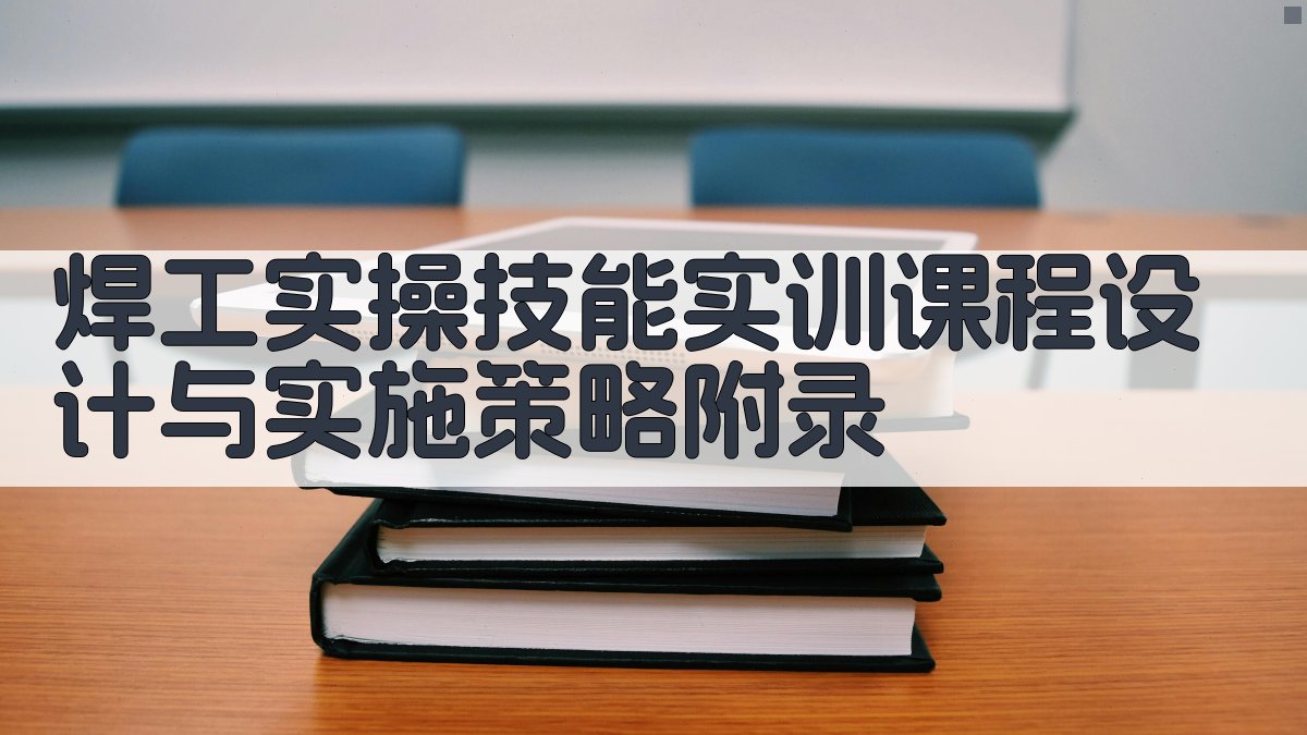焊工实操技能实训课程设计与实施策略 · 附录 图4