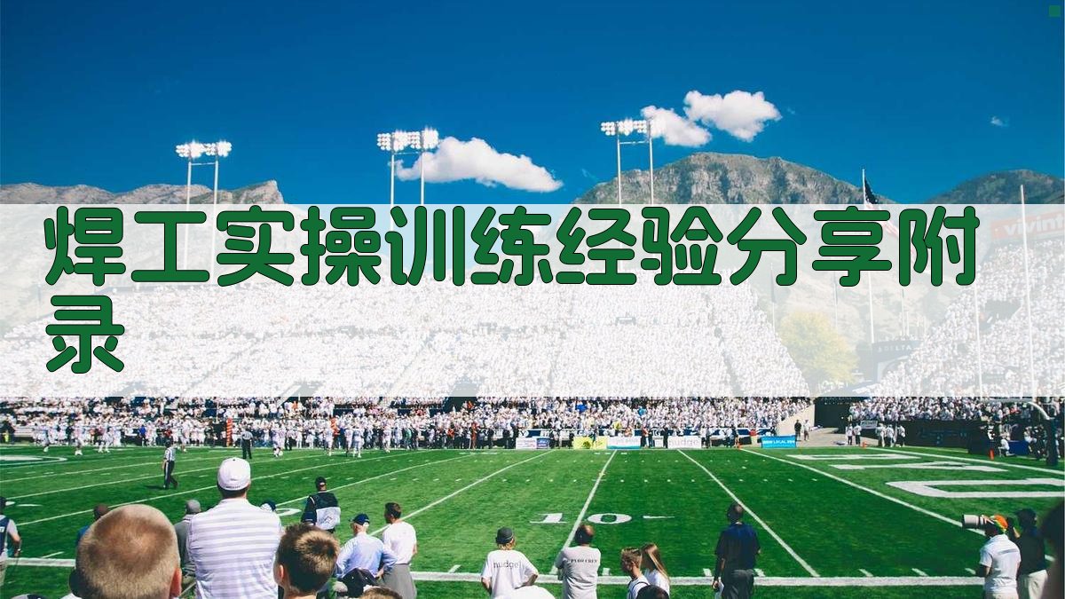 焊工实操训练经验分享 · 附录 图2