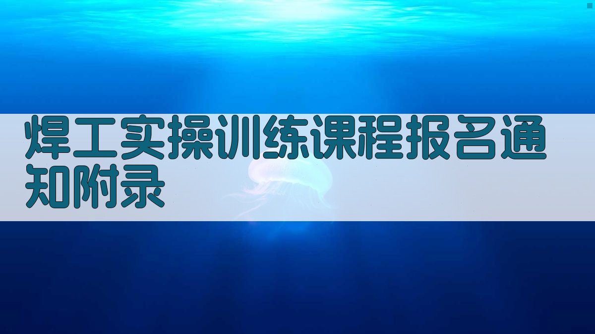 焊工实操训练课程报名通知 · 附录 图5