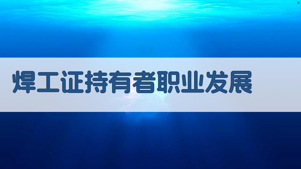 焊工证持有者职业发展 图3