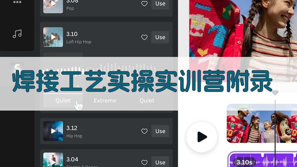 焊接工艺实操实训营 · 附录 图4