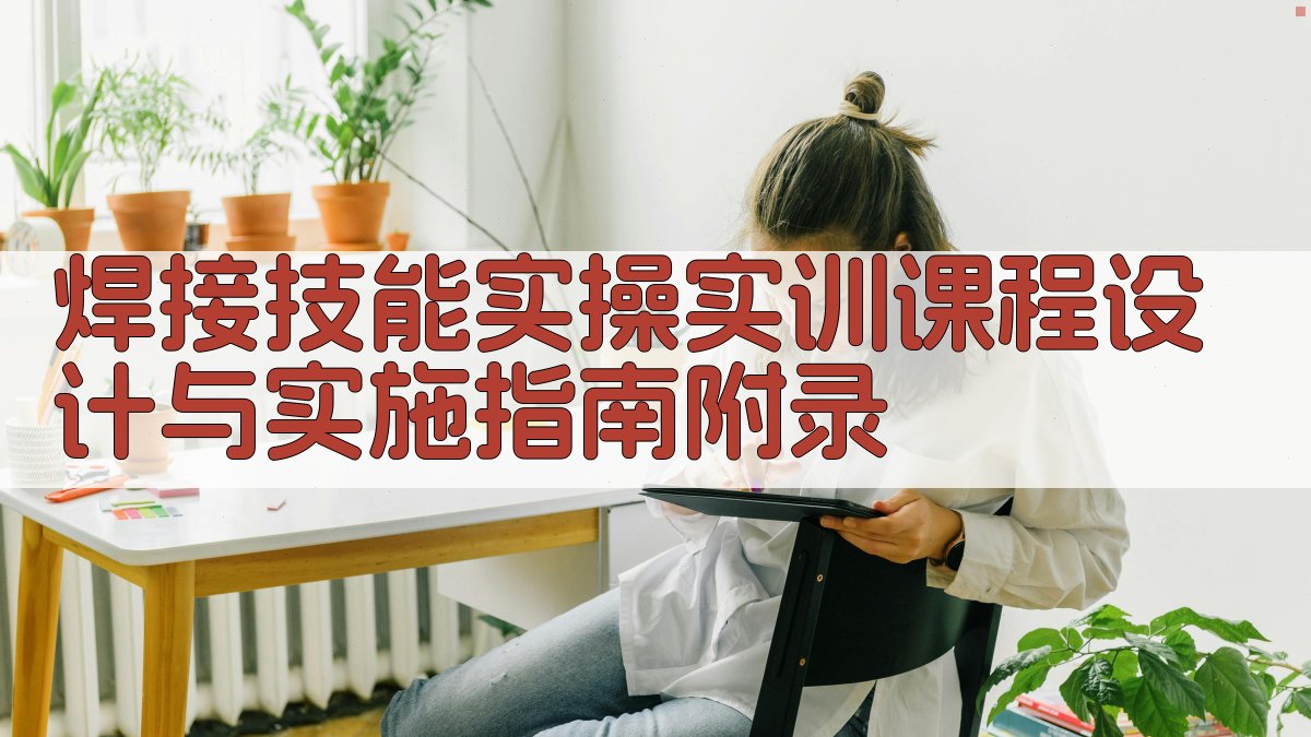 焊接技能实操实训课程设计与实施指南 · 附录 图1