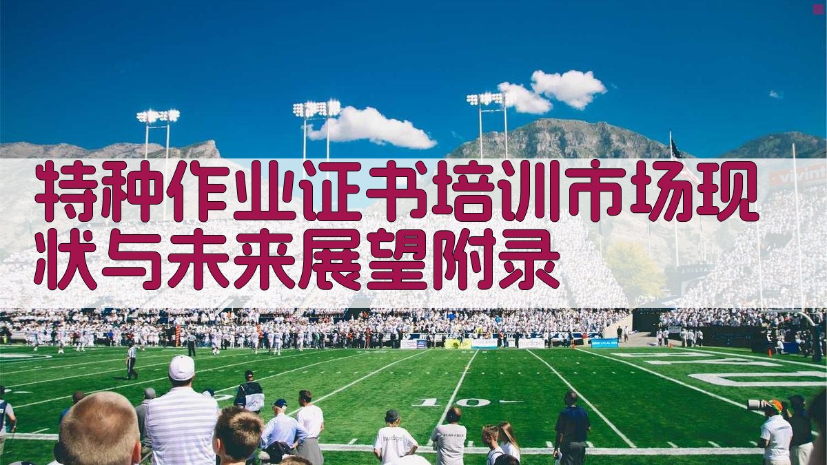 特种作业证书培训市场现状与未来展望 · 附录 图5