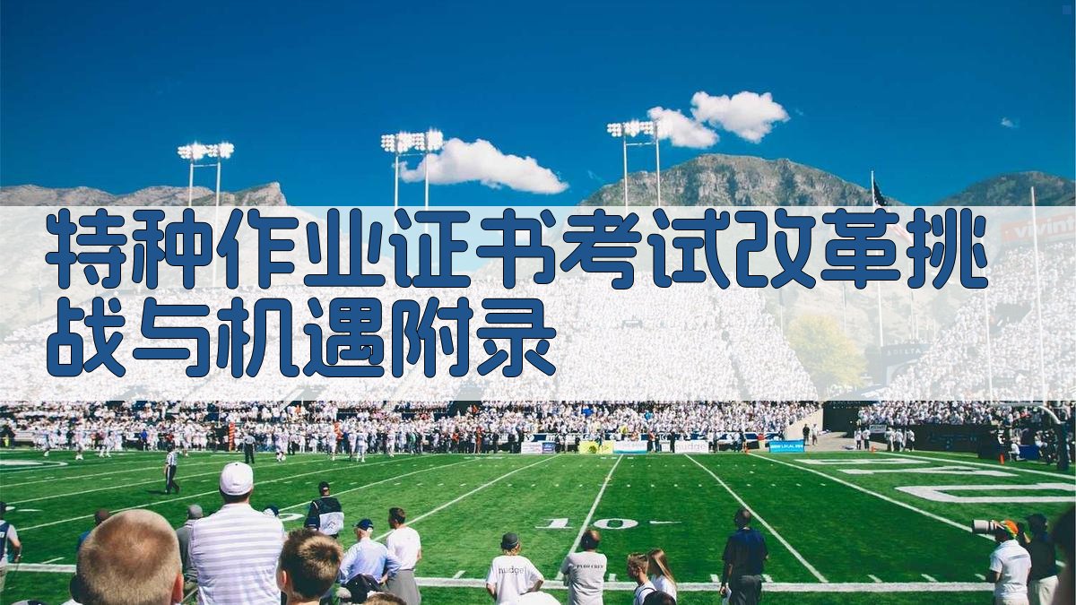 特种作业证书考试改革挑战与机遇 · 附录 图5