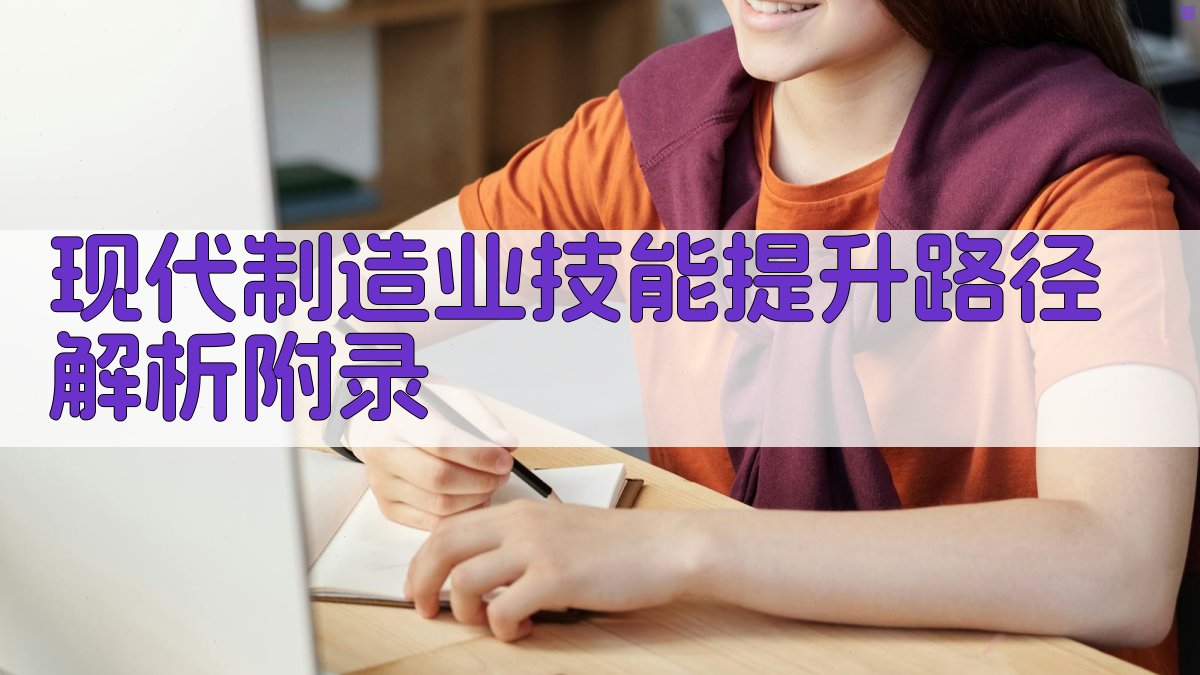 现代制造业技能提升路径解析 · 附录 图4