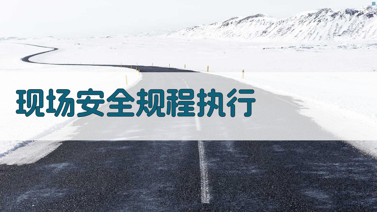 现场安全规程执行 图1