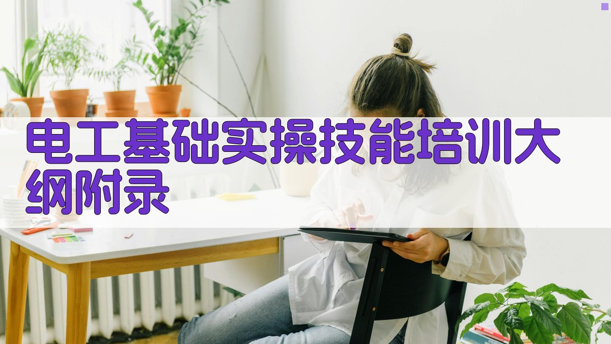 电工基础实操技能培训大纲 · 附录 图2