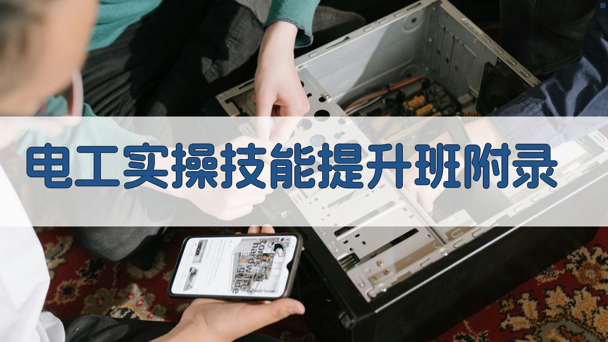 电工实操技能提升班 · 附录 图3