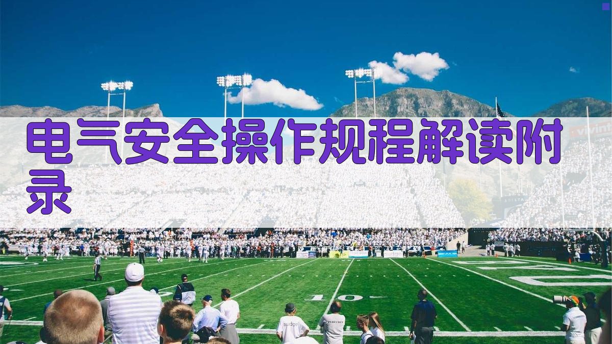 电气安全操作规程解读 · 附录 图4