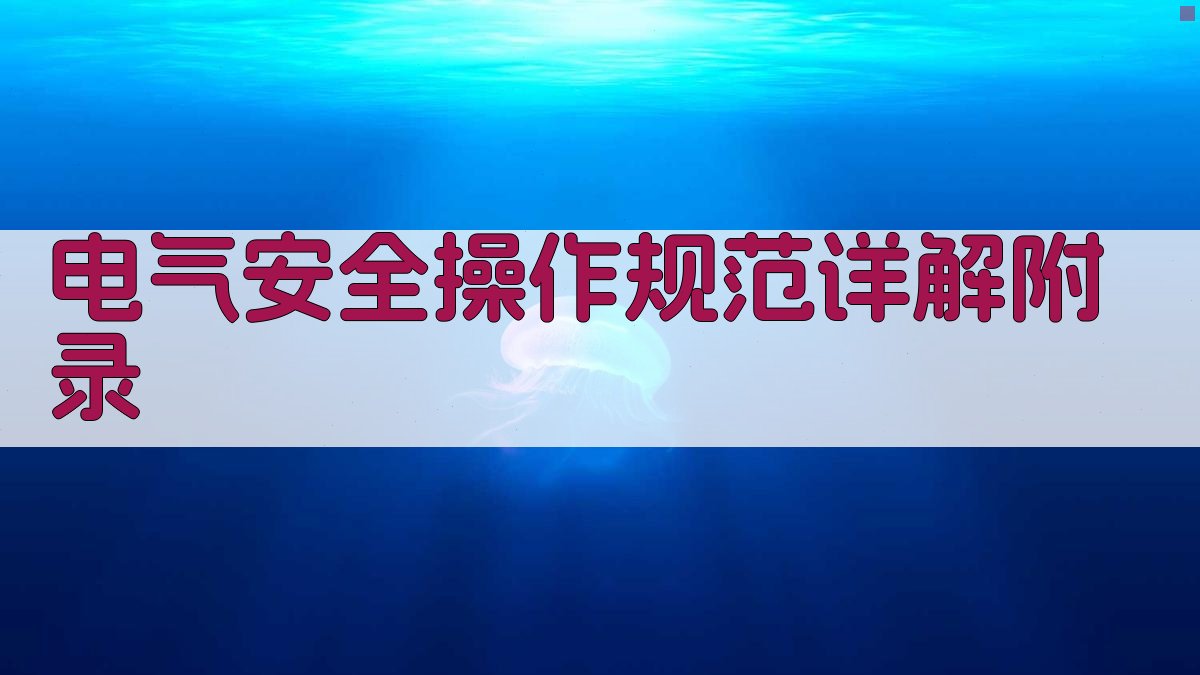 电气安全操作规范详解 · 附录 图2