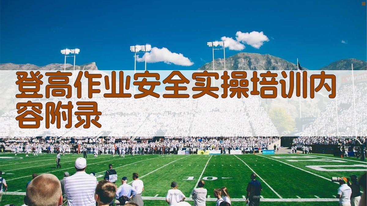 登高作业安全实操培训内容 · 附录 图5