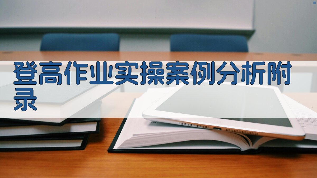 登高作业实操案例分析 · 附录 图4