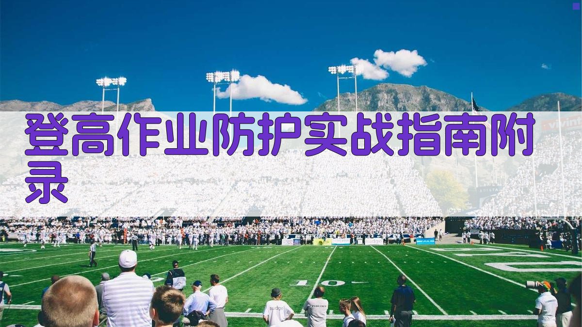 登高作业防护实战指南 · 附录 图5