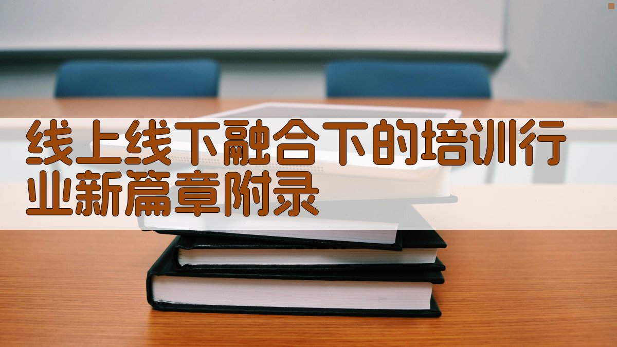 线上线下融合下的培训行业新篇章 · 附录 图4