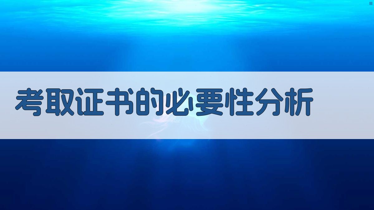 考取证书的必要性分析 图3