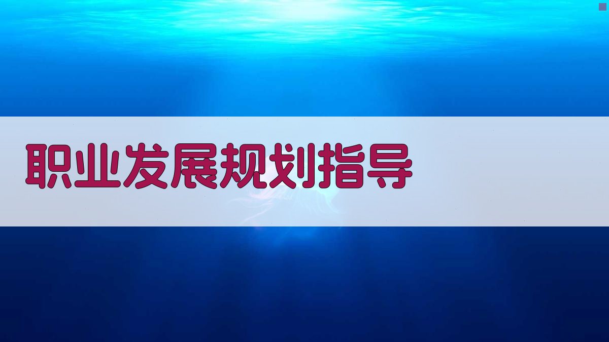 职业发展规划指导 图2