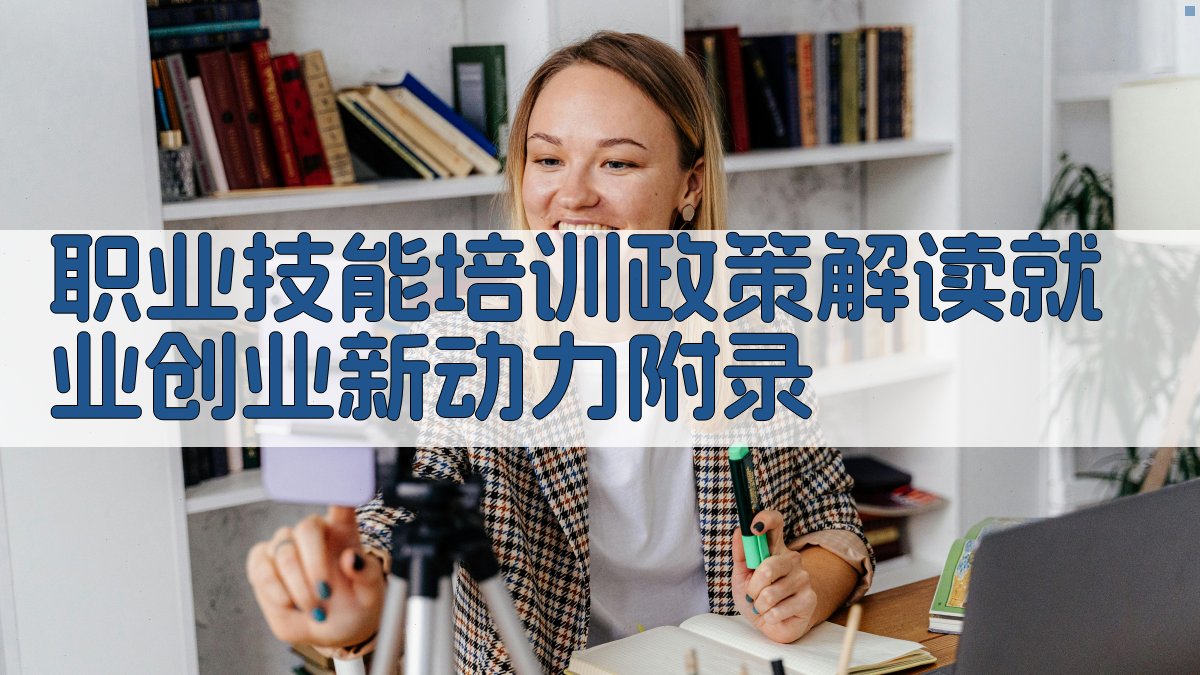 职业技能培训政策解读就业创业新动力 · 附录 图3