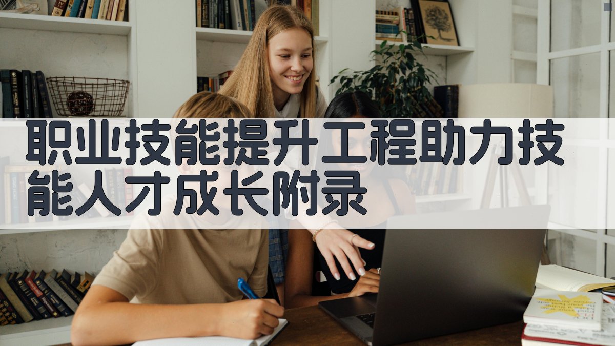 职业技能提升工程助力技能人才成长 · 附录 图4