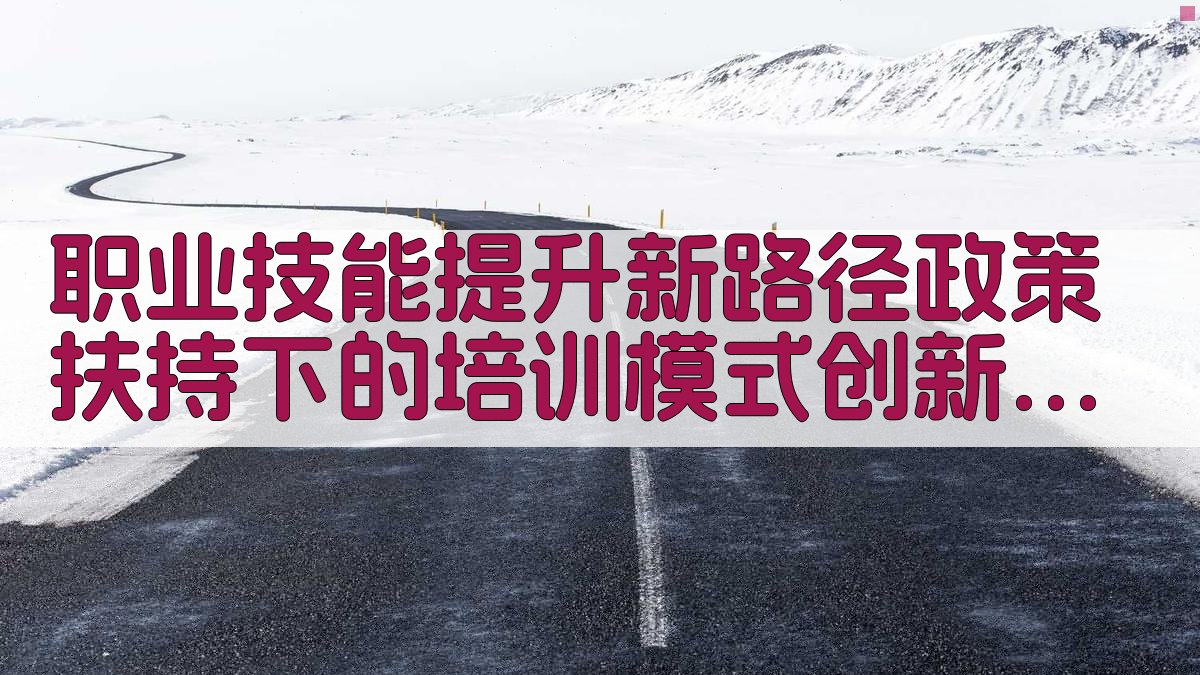 职业技能提升新路径政策扶持下的培训模式创新探索 · 附录 图3