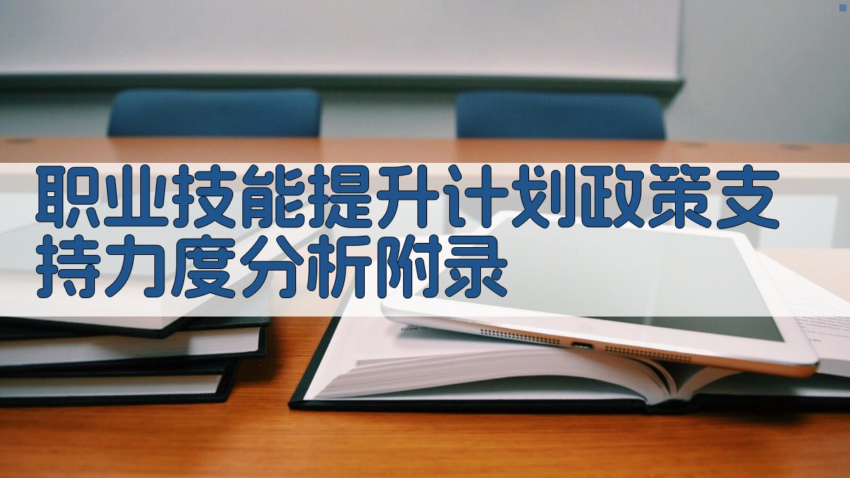 职业技能提升计划政策支持力度分析 · 附录 图5