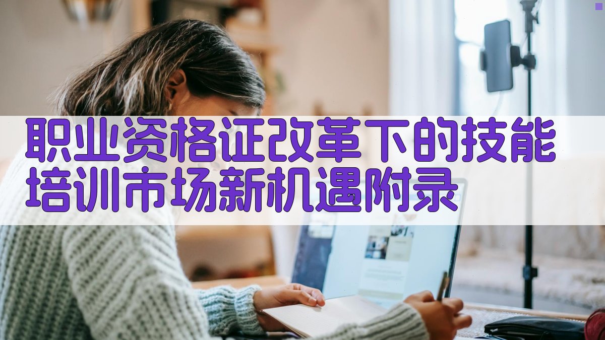 职业资格证改革下的技能培训市场新机遇 · 附录 图4