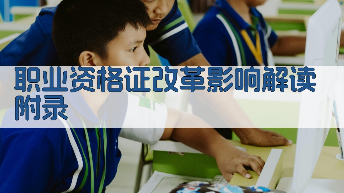 职业资格证改革影响解读 · 附录 图4