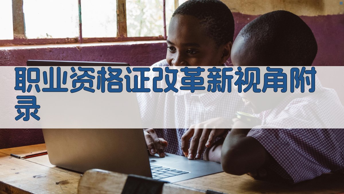 职业资格证改革新视角 · 附录 图5