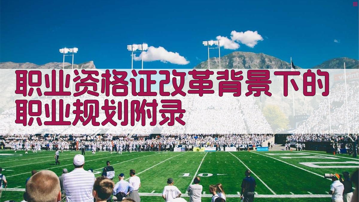 职业资格证改革背景下的职业规划 · 附录 图4