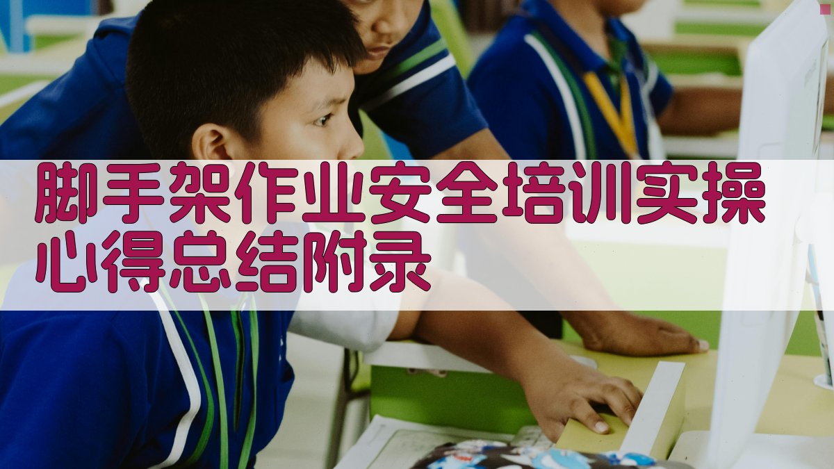 脚手架作业安全培训实操心得总结 · 附录 图3