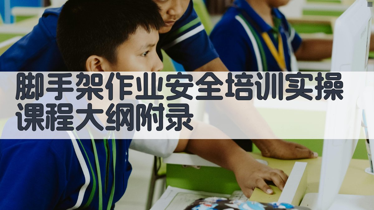 脚手架作业安全培训实操课程大纲 · 附录 图5