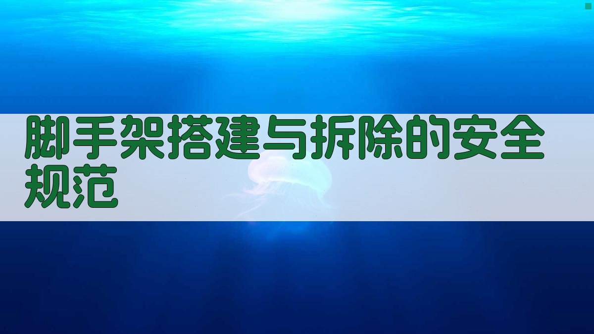 脚手架搭建与拆除的安全规范 图2