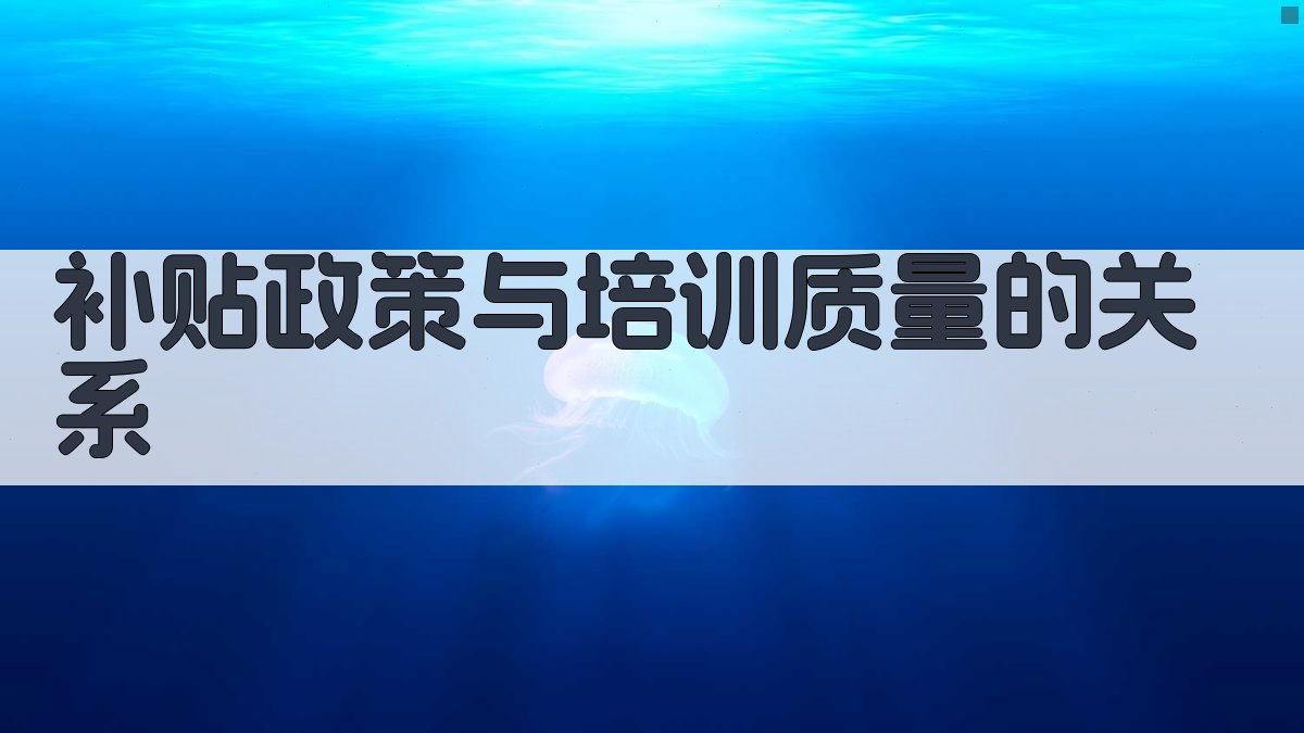 补贴政策与培训质量的关系 图2