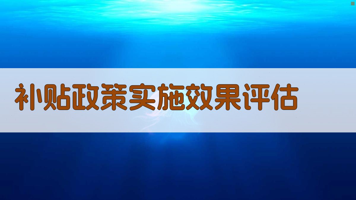补贴政策实施效果评估 图2