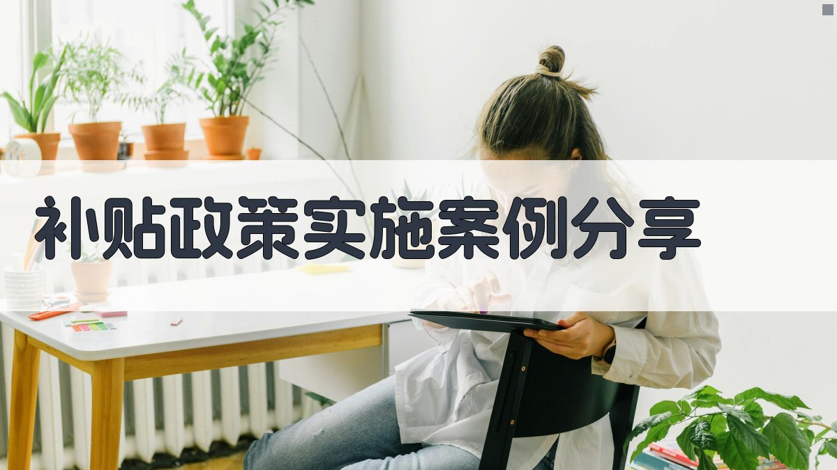 补贴政策实施案例分享 图1