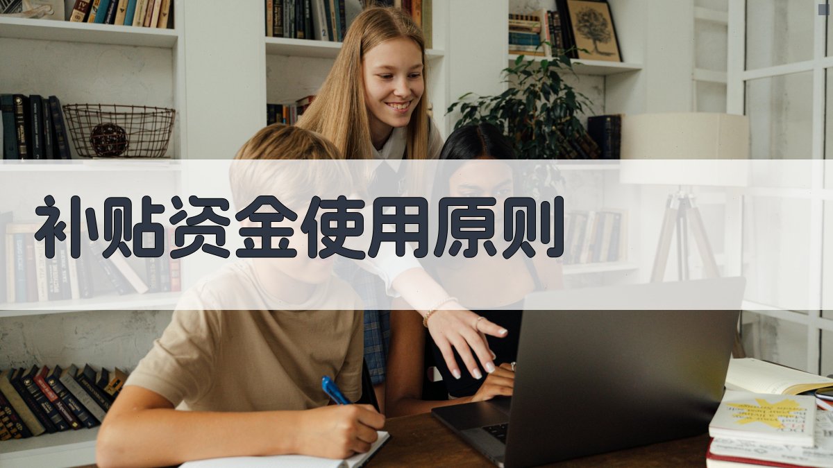 补贴资金使用原则 图2