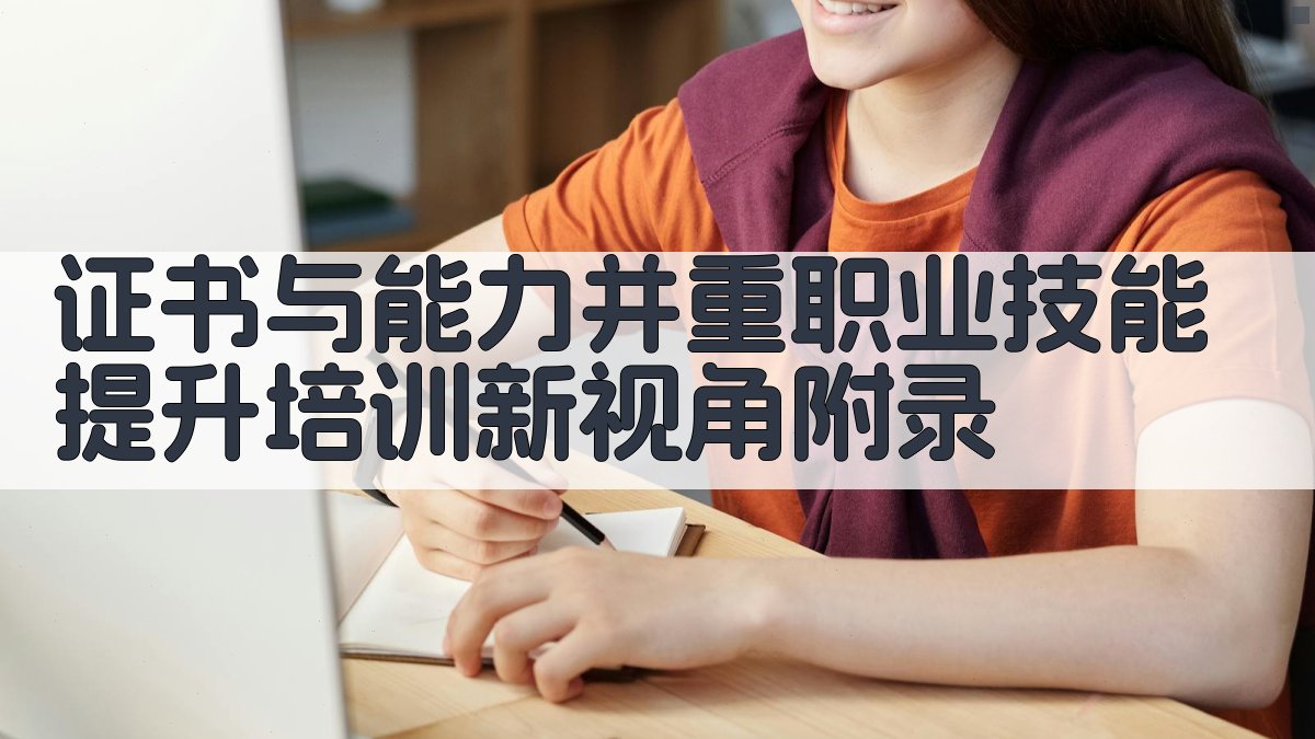 证书与能力并重职业技能提升培训新视角 · 附录 图3