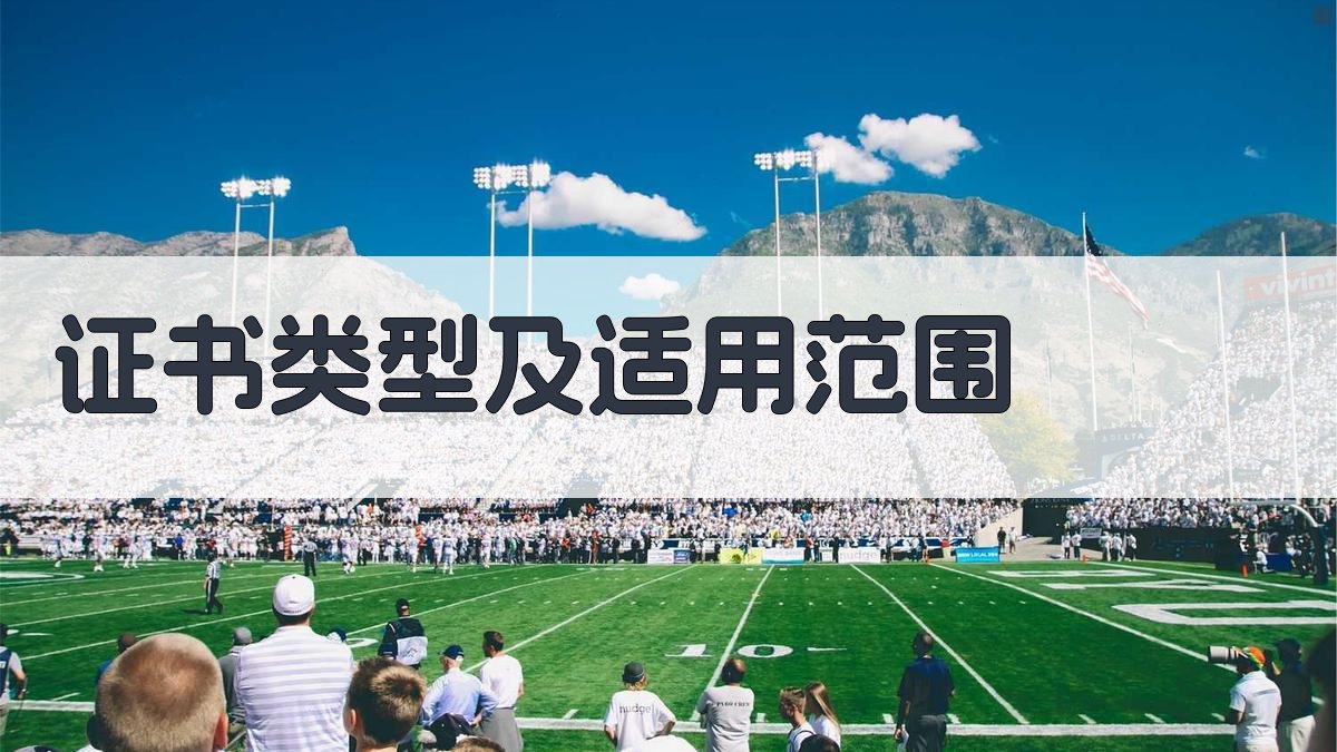 证书类型及适用范围 图1