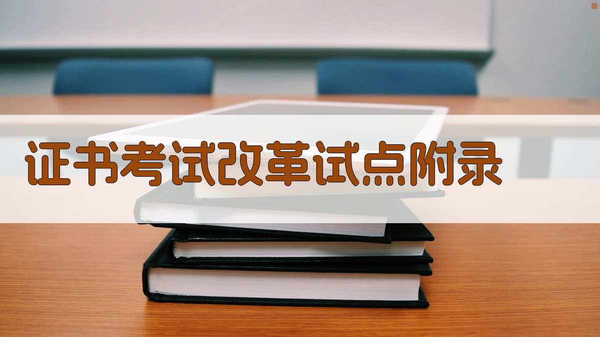证书考试改革试点 · 附录 图5